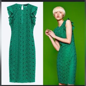 Green midi Zara dress